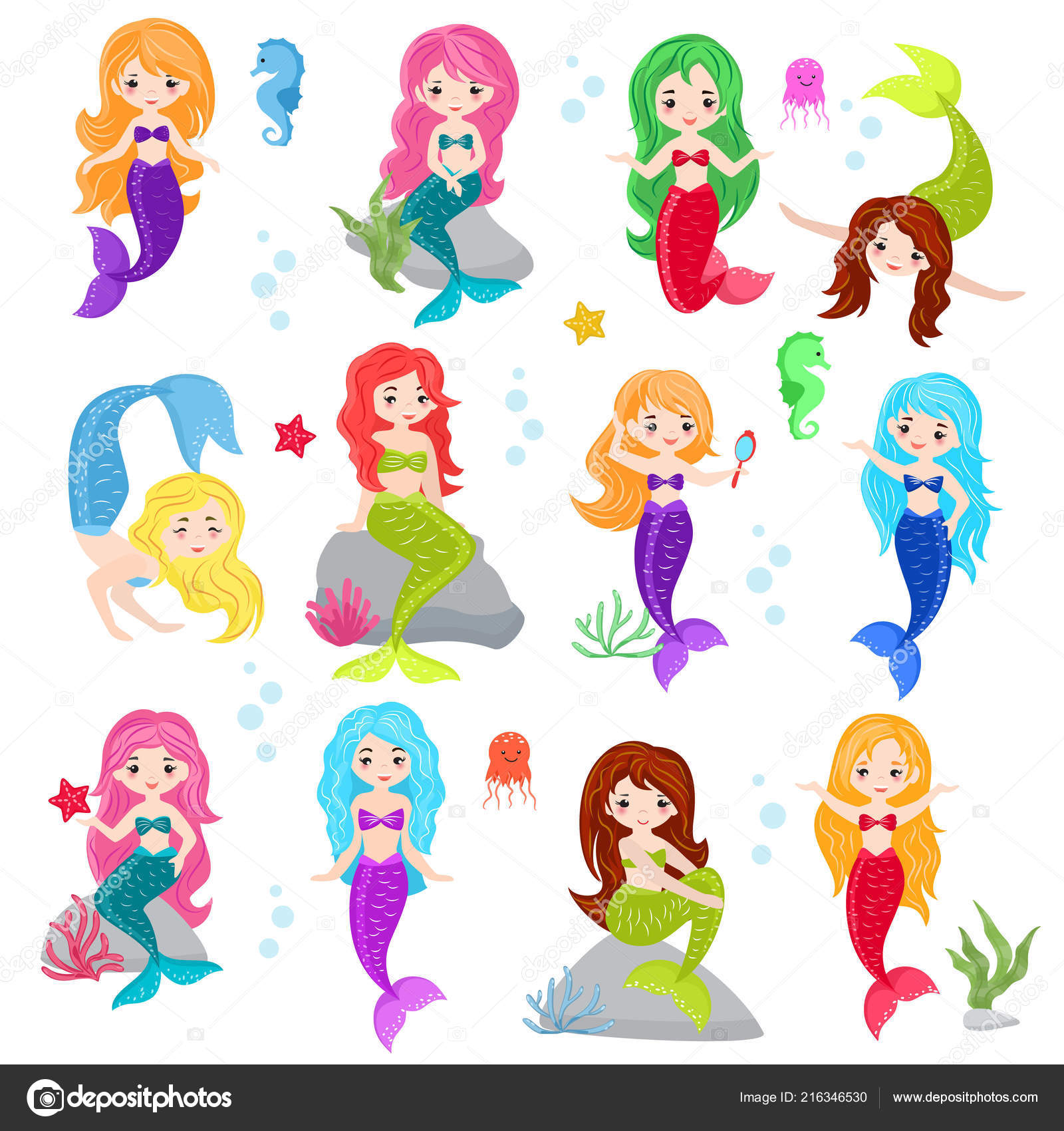 Desenho De Cabelo Subaquatico