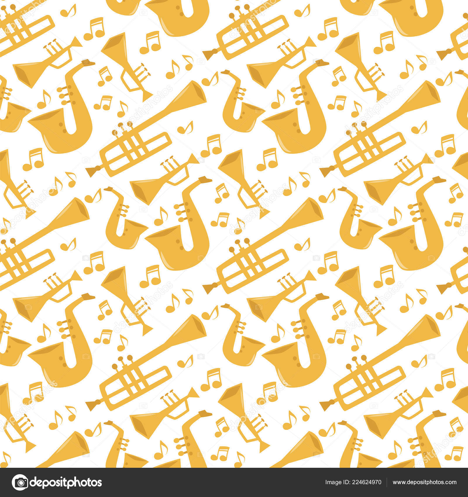 風楽器ツール音響の音楽家装置オーケストラのシームレスなパターン背景ベクトル イラスト ストックベクター C Luplupme Gmail Com