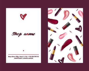 Ruj tasarlamak vektör kırmızı renk moda pembe lipgloss dudak makyaj sanat illüstrasyon zemin seti parlak Sıvı kadın kozmetik arka plan afiş güzel