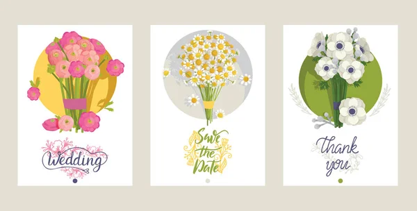 Bouquet vector beautiful floral backdrop with blossom flowers illustration flowering set of flowery tulip on wedding birthday holiday background — Wektor stockowy