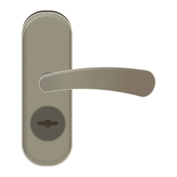 Poignée de porte poignée vectorielle pour verrouiller les portes à la maison et poignée de porte en métal dans la maison illustration intérieure ensemble de porte d'entrée bouton design isolé sur fond blanc — Image vectorielle