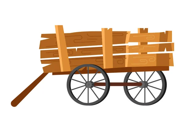 Carrosse vecteur vintage transport avec roues anciennes et transport antique illustration ensemble de carrosse personnage royal pour cheval et chariot chariot pour voyager isolé sur fond blanc — Image vectorielle