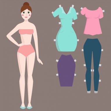 Bebek oyuncak karakter oyunu elbise ve çiftlik korkuluk bez-bebek illüstrasyon