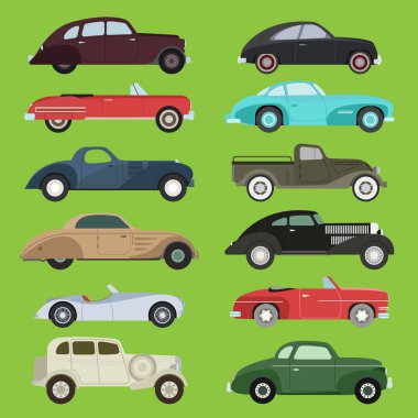 Eski vintage retro eski stil araç otomobil özel spor ulaşım antik garaj klasik oto hız yarışı illüstrasyon makine motor modeli otomotiv yarış arabası