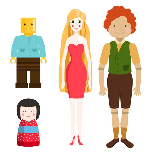 Poppen speelgoed karakter spel jurk en boerderij Scarecrow Rag-pop illustratie — Stockfoto
