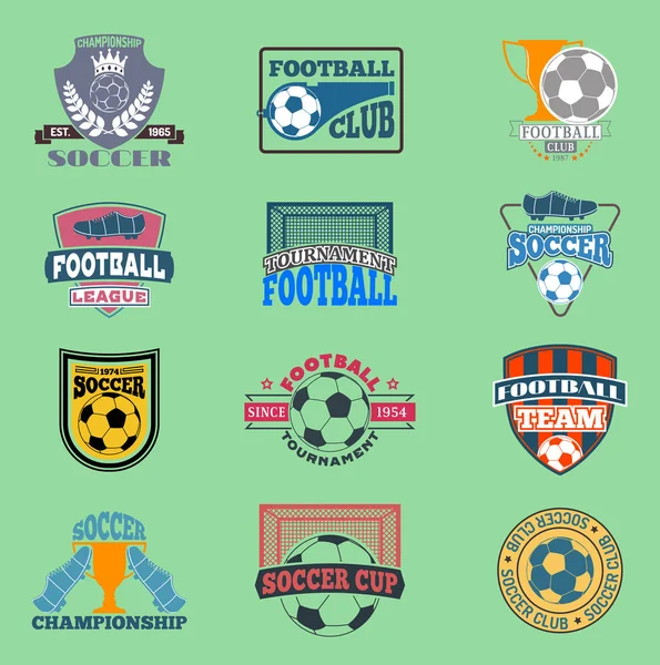 European football soccer lable embleme template team school design championship elements. Tournament icon football symbol. Team badge sport competition