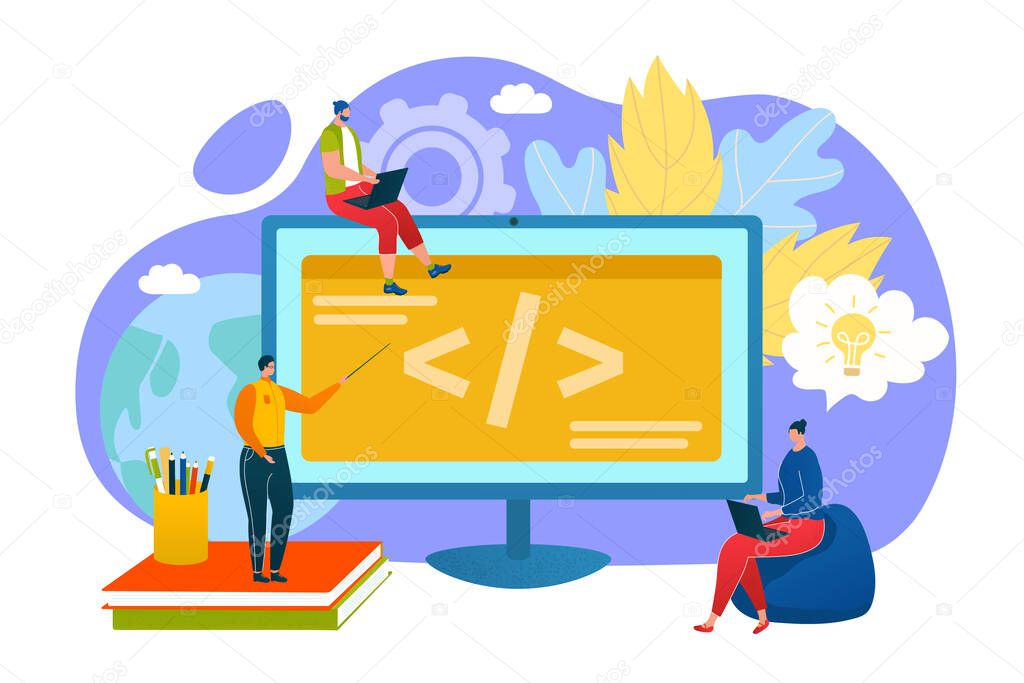Programming Education Concept Programmers 408420176 - WDRFree Vector illustration of Programming Education Concept Programmers 408420176