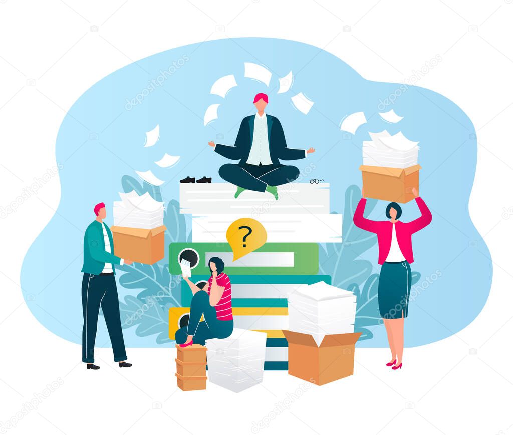 Businessmen ask auditing, questions, finance consulting for business isolated vector illustration. Professional advice, expert opinion.