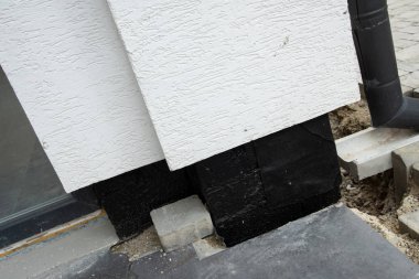 oncrete waterproofing membrane for underground basement walls clipart