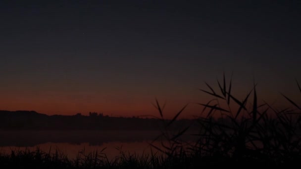 Dawn on the lake timelapse — Stock Video