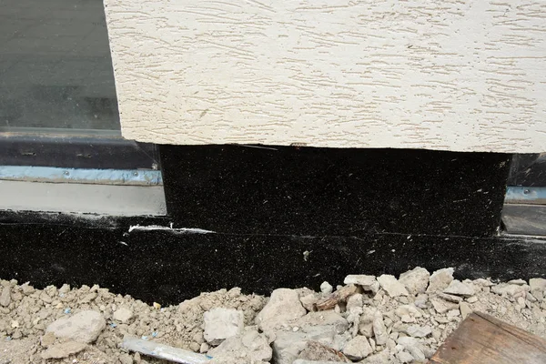 Oncrete waterproofing membrane for underground basement walls — Stock Photo, Image