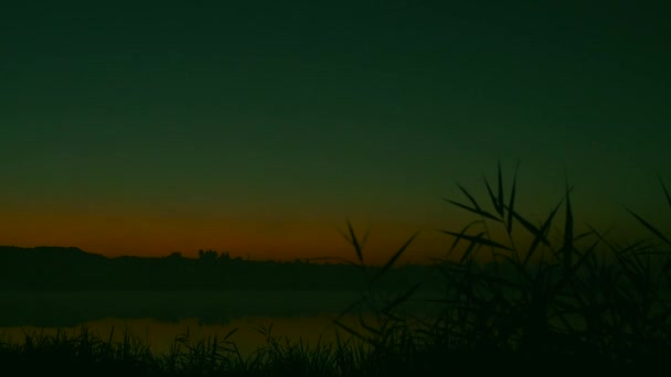Αυγή σε timelapse της λίμνης — Αρχείο Βίντεο