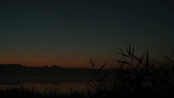 Αυγή σε timelapse της λίμνης — Αρχείο Βίντεο
