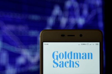 Goldman Sachs logosu akıllı telefonda görüntülendi