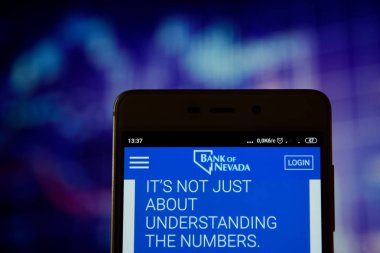Akıllı telefonda Bank of Nevada logosu