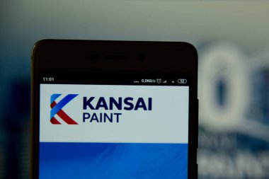 Akıllı telefonda görülen Kansai Boya logosu