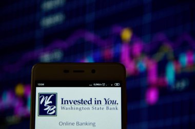 Washington State Bank akıllı telefonda görüldü