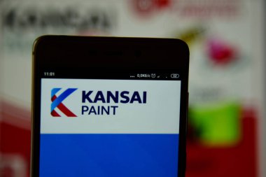 Akıllı telefonda görülen Kansai Boya logosu