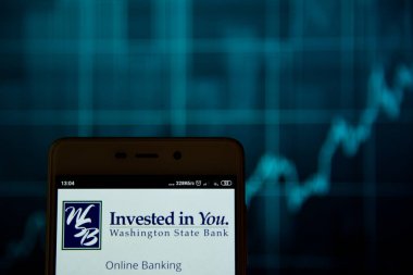 Washington State Bank akıllı telefonda görüldü