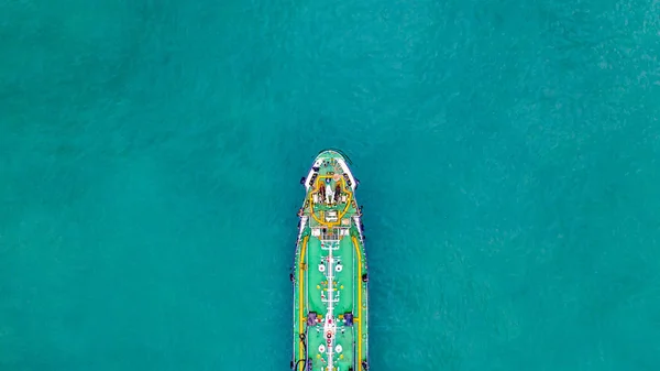 Tanker Ship Carrying Oil Gas Sea Support Freight Transportation Import — Stock Photo, Image