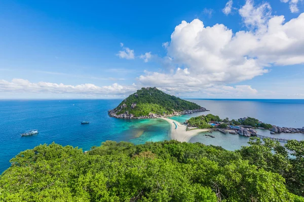 Αεροφωτογραφία Της Άποψης Koh Nang Yuan Island Koh Nangyuan Surat — Φωτογραφία Αρχείου