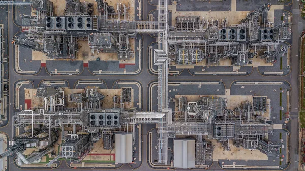 Εναέρια Άποψη Του Μεγάλου Πετρελαίου Διυλιστηρίου Διυλιστήριο Διυλιστήριο Εργοστάσιο — Φωτογραφία Αρχείου