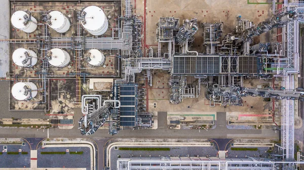 Olie Raffinaderij Plant Gas Raffinaderij Plant Vorm Petrochemische Industrie Zone — Stockfoto