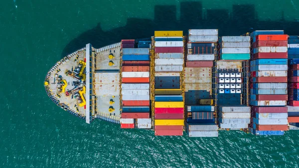 Buque Contenedores Que Llega Puerto Buque Portacontenedores Que Puerto Aguas —  Fotos de Stock