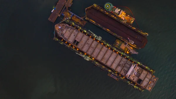 Ship Shipyard Aerial View Ship Floating Dry Dock Repair Sandblasting — Stock Photo, Image