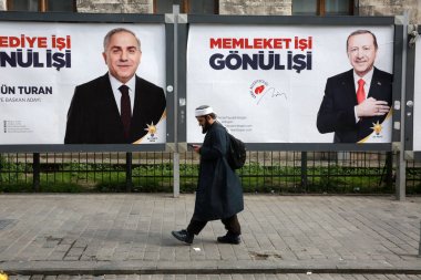 Electoral campaign in Istanbul clipart