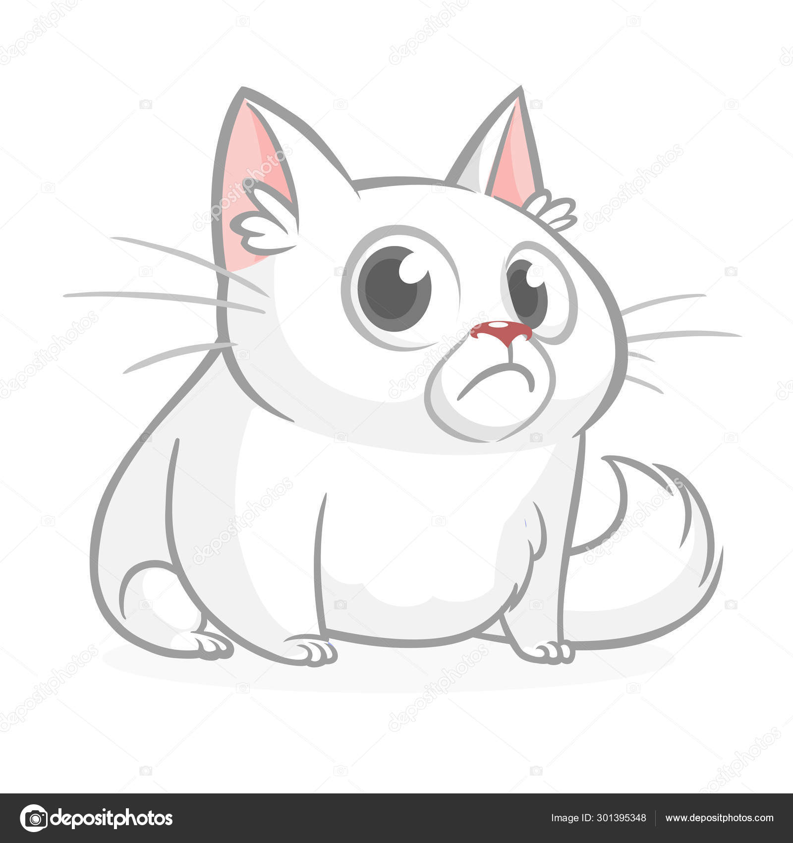 Kawaii Chubby Cat Bonito Dos Desenhos Animados Gatinho Gordo De