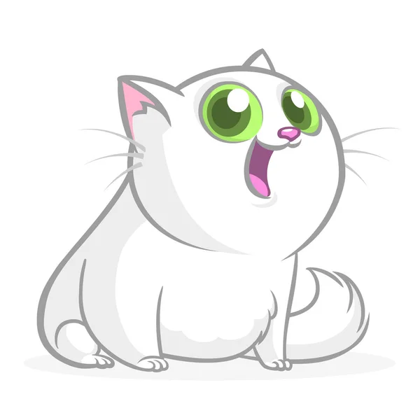 Desenhos animados engraçado gordura gato ilustração —  Vetores de Stock