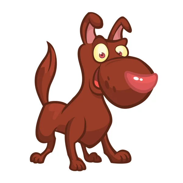 Perro divertido de dibujos animados. Ilustración vectorial — Archivo Imágenes Vectoriales