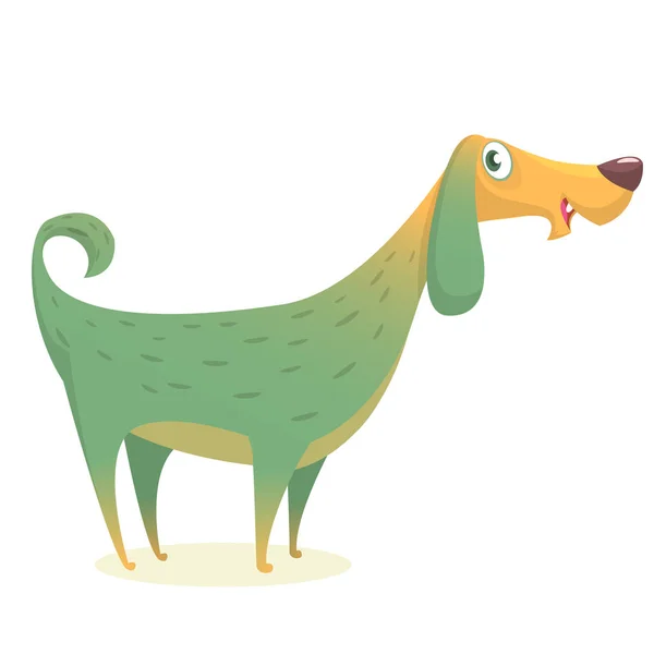 Мультфильм довольно афганская собака — стоковый вектор