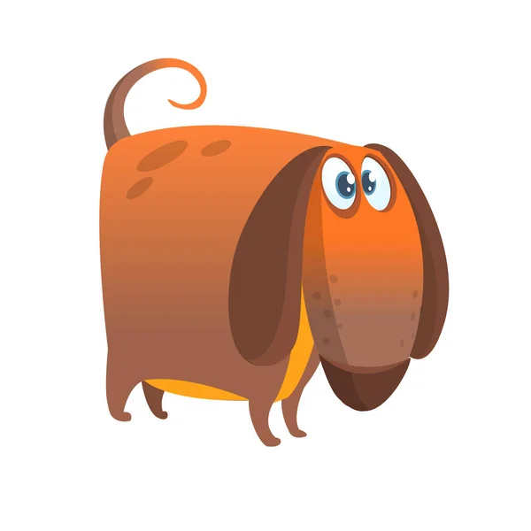 Funny beagle dog cartoon illustration — Stock Vector