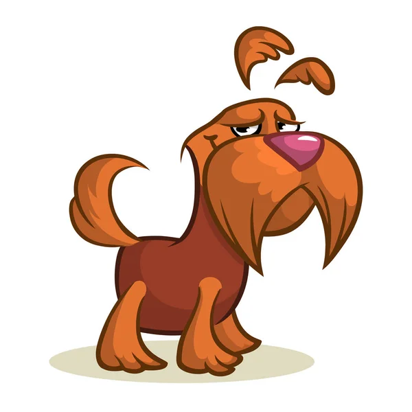 Szép és vicces skót terrier kutya karikatúra illusztráció — Stock Vector