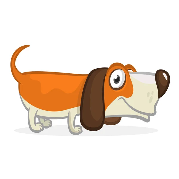 Смішна бігль собака мультфільм ілюстрація — стоковий вектор
