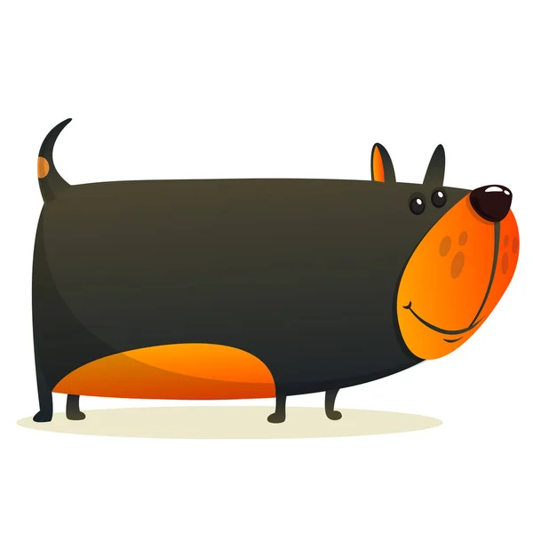 Dessin animé en colère et drôle bulldog — Image vectorielle