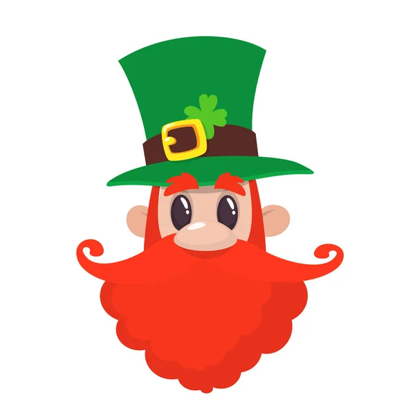 Desenhos animados leprechaun irlandês personagem ícone vetor ilustração design — Vetor de Stock