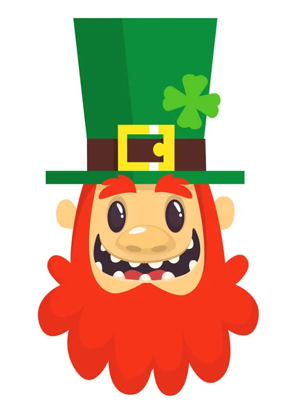 Cartoon grappig Leprechaun. Vector illustratie — Stockvector