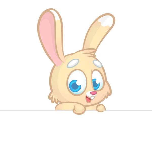 Cartoon Bunny Rabbit Dancing Excited Easter Character Vector Illustration Forest — Stock Vector