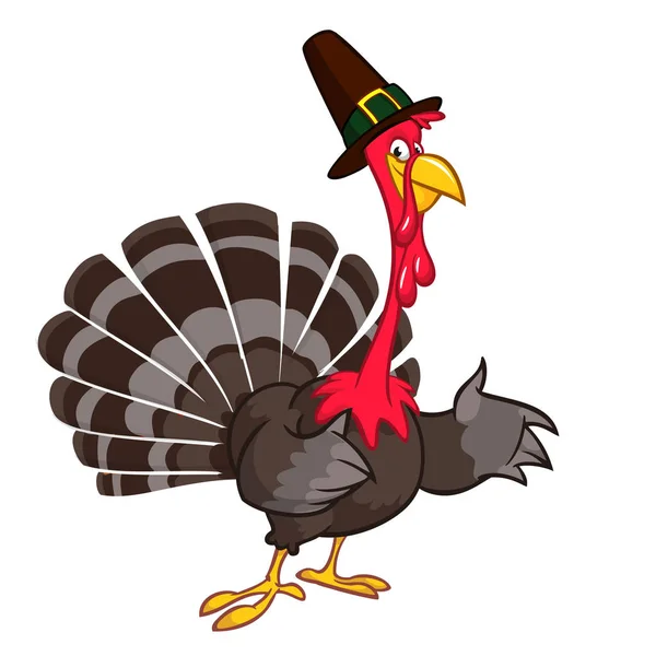 Thanksgiving Cartoon Turkey bird. Vector illustration of funny turkey character clipart