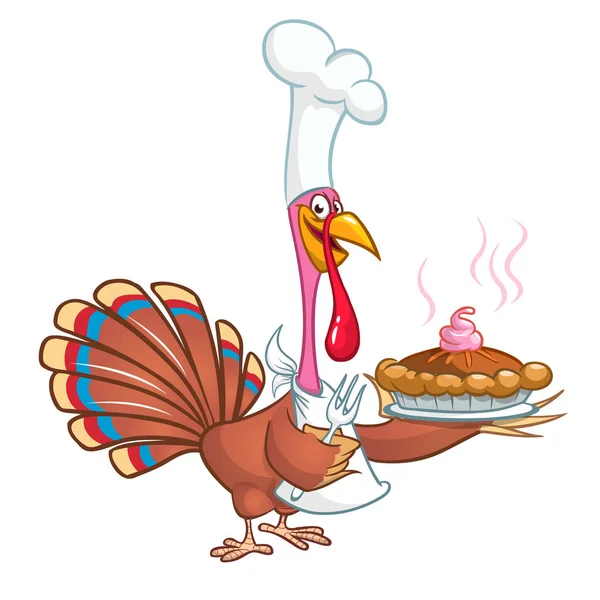 Tecknad kalkon karaktär för Thanksgiving — Stock vektor