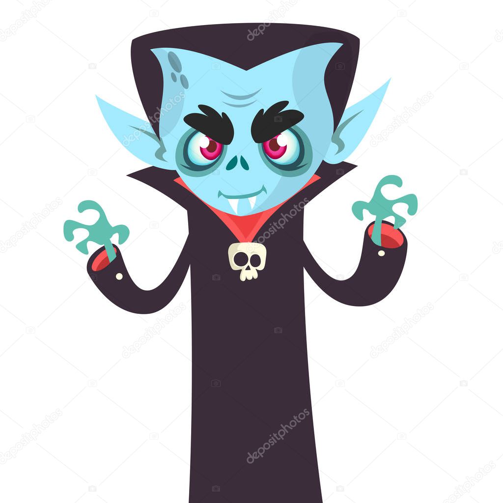 Lindo Vampiro Dibujos Animados Sonriendo Ilustración Vectorial Vector de  stock por ©drawkman.gmail.com 417566434, image size:1024x1024