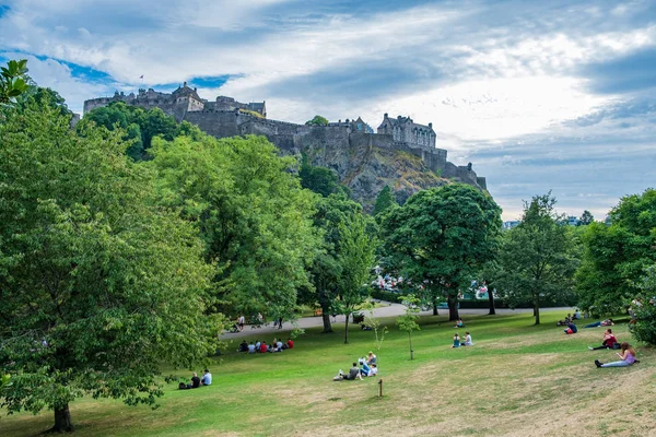 Edimburgo Reino Unido Julio 2018 Princes Street Gardens Edimburgo Con — Foto de Stock