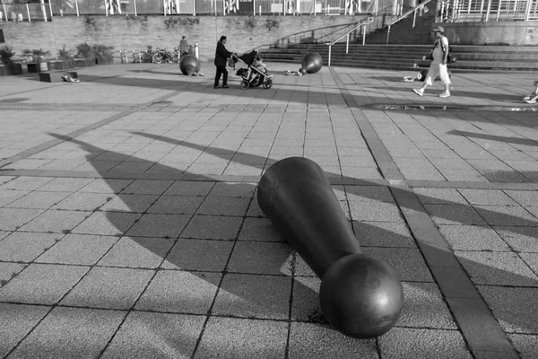 Newcastle Inglaterra Julio 2018 Escultura Entrada Del Cewntre Báltico Arte — Foto de Stock