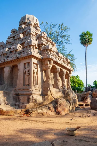 Mahabalipuram Uma Antiga Cidade Portuária Perto Chennai Conhecida Por Seus — Fotografia de Stock