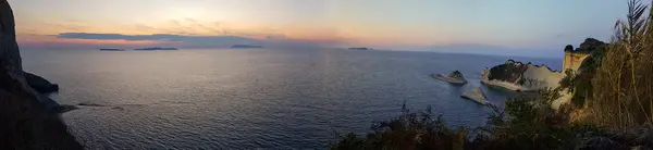 Gyönyörű Panoráma Cape Drastis Korfu Görögország Délután — Stock Fotó