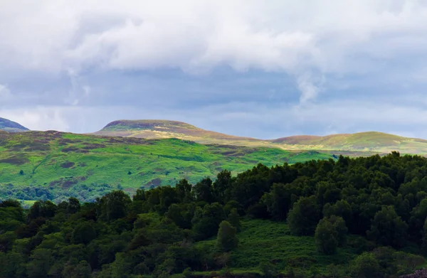 Krásné Barevné Lesů Kopců Luss Poblíž Loch Lomond Argyll Bute — Stock fotografie