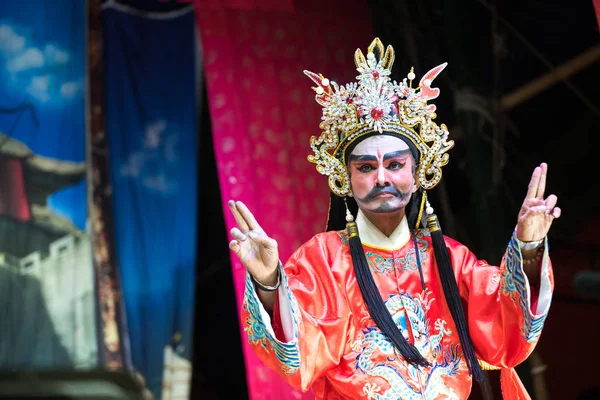 Bangkok Tailandia Abril 2018 Actor Compensa Actuación Ópera China Chinese — Foto de Stock